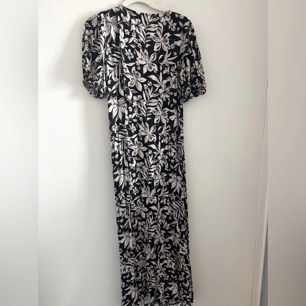 Faherty Blue and White Flutter Sleeve Maxi Dress - Picture 7 of 7